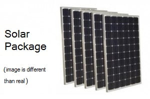 Solar Package for 800W load with 4 hour backup